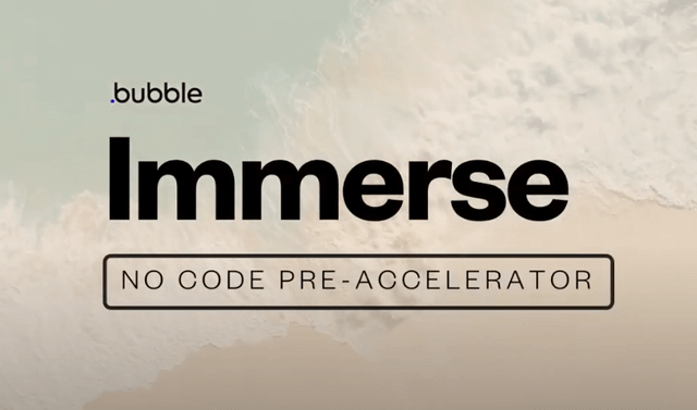Immerse no-code pre-accelerator.