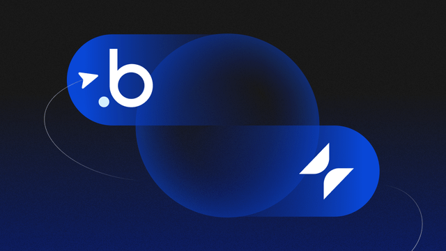 The Bubble "B" and the Glide logo swirling around a circle.