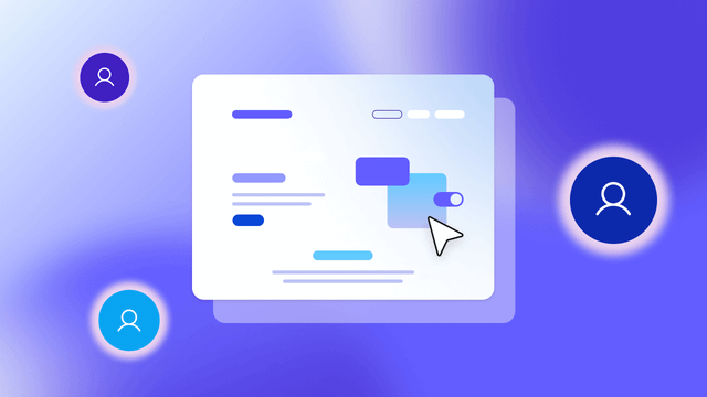 A app being created with a mix of user icons floating arou