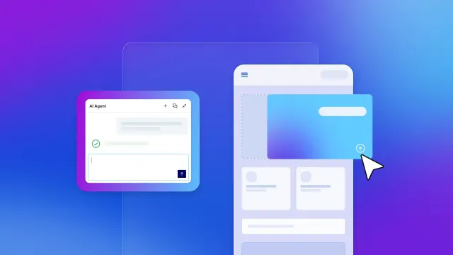An AI-generated app with different components hovering around the screen.