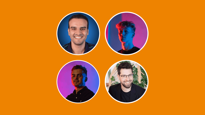 A collection of headshots of the Bubble Developer Award winners