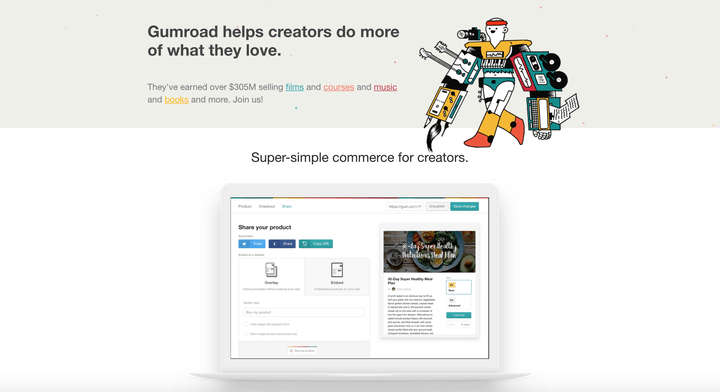 Review of Gumroad no-code e-commerce tool.