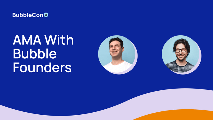 Josh and Emmanuel's headshots alongside text that says "Live AMA With the Bubble Founders"