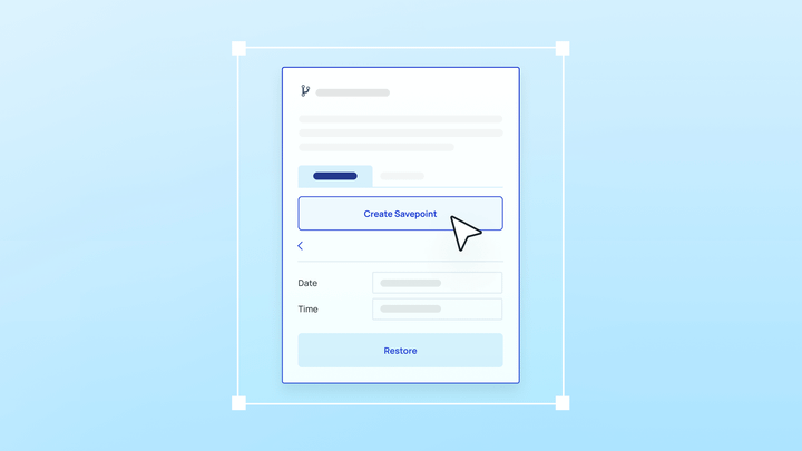 An illustration of a dialogue box that says "Create Savepoint"