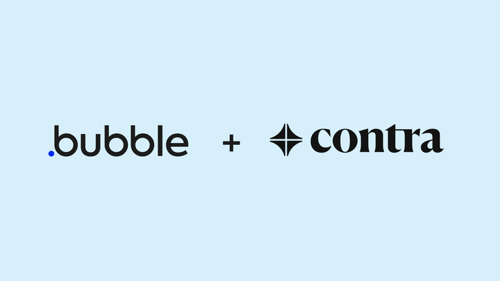 The Bubble wordmark + Contra wordmark