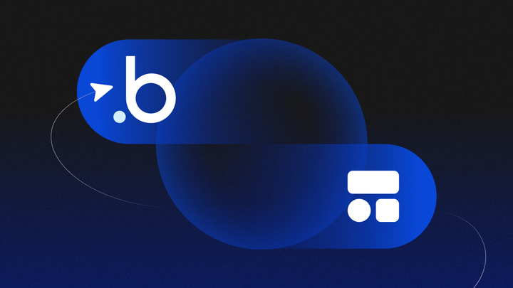 The Bubble "B" and the Softr logo swirling around a circle.