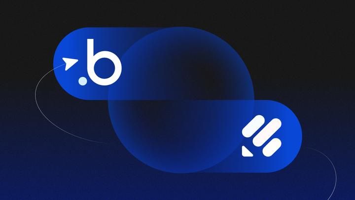 The Bubble "B" and the Jotform logo swirling around a circle.