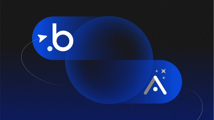 The Bubble "B" and the Adalo logo swirling around a circle.