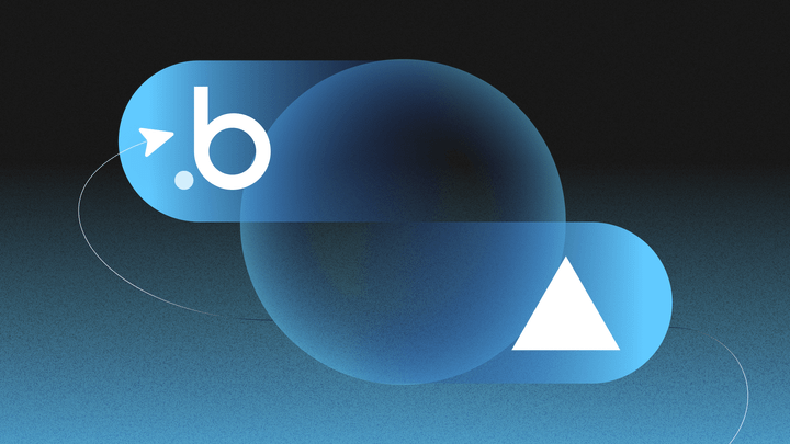 The Bubble and Vercel logos swirling around a circle.