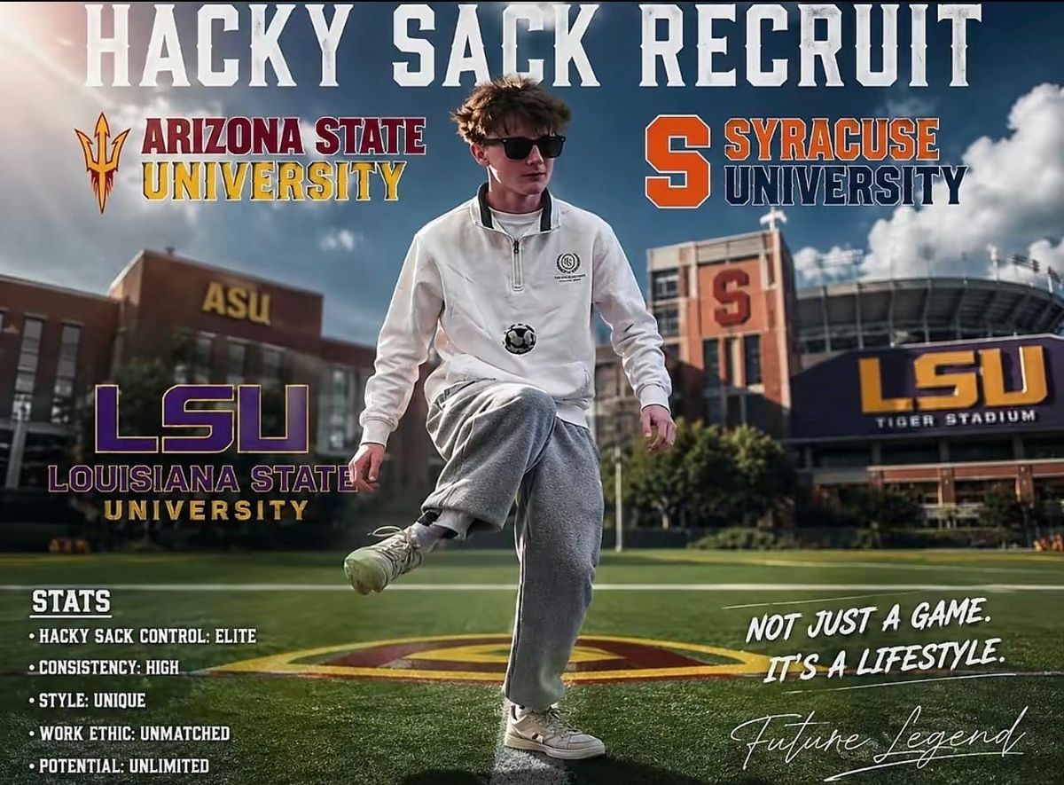 A sack is being hackied
