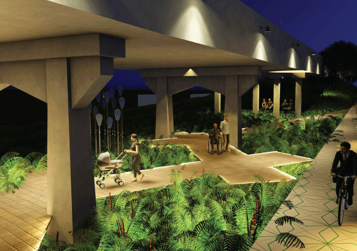 A path to the Perkins Overpass is getting real