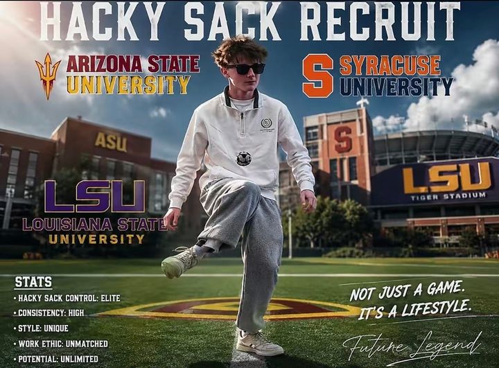 A sack is being hackied