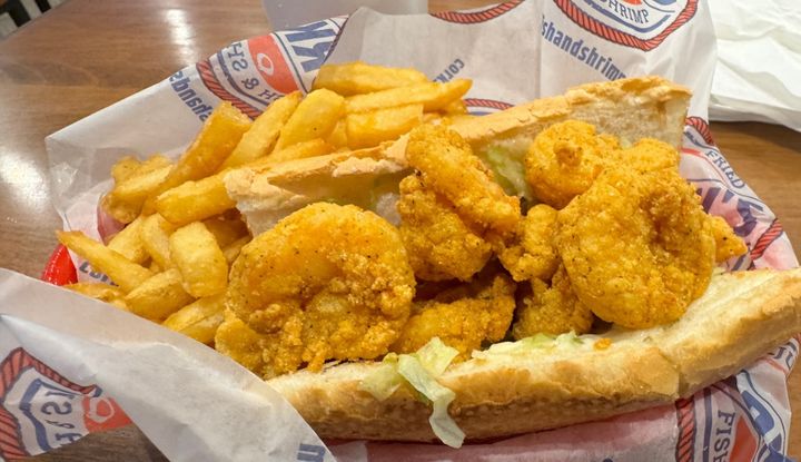 Cork's masters the po-boy!