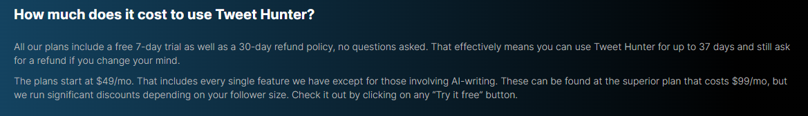 tweethunter pricing