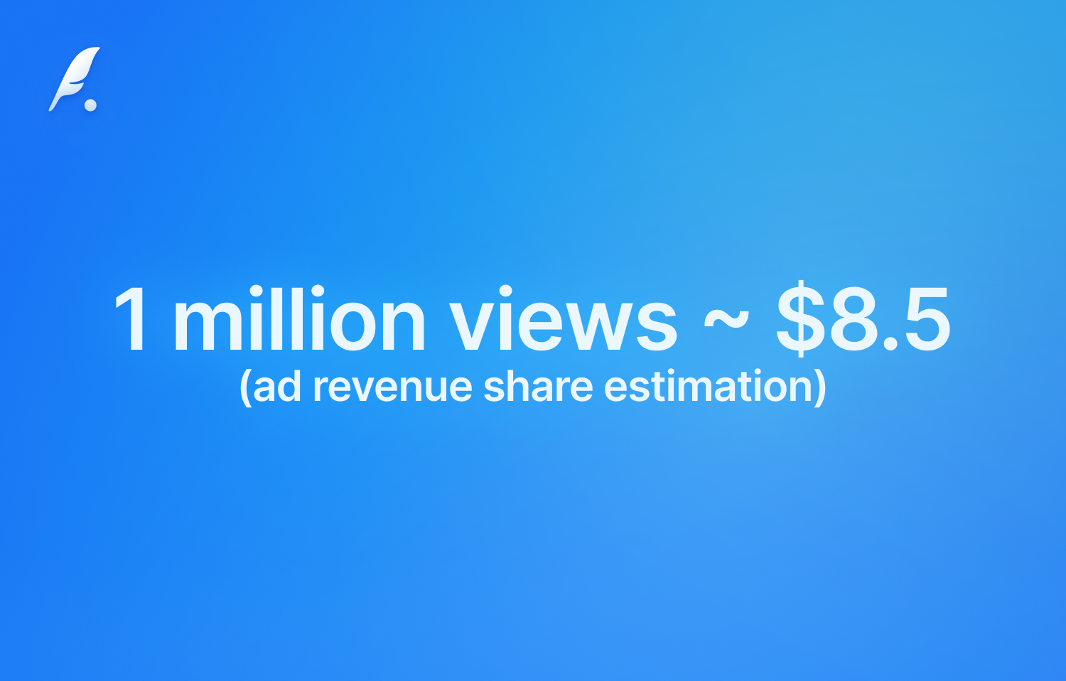 how much twitter pays for 1 million views
