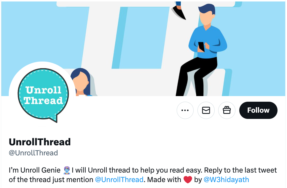 Less popular thread reader app