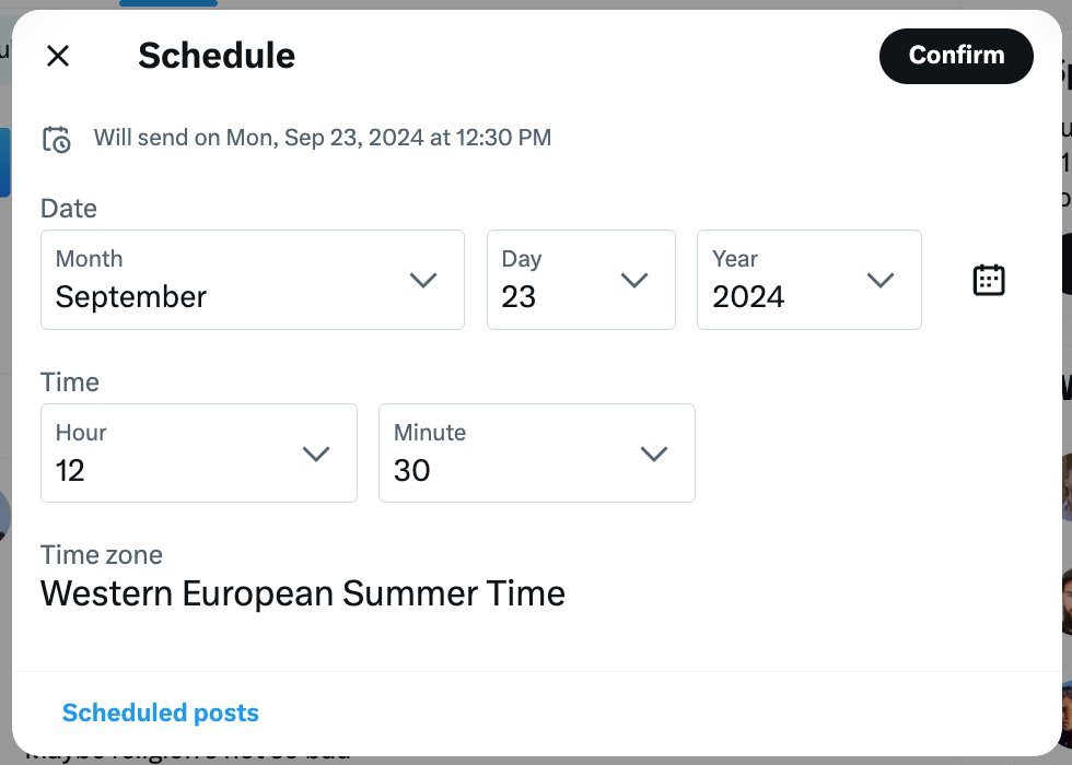 how to schedule a tweet