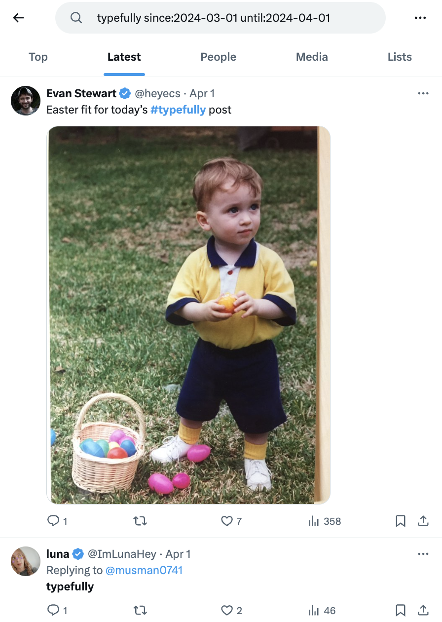 search tweets by date example