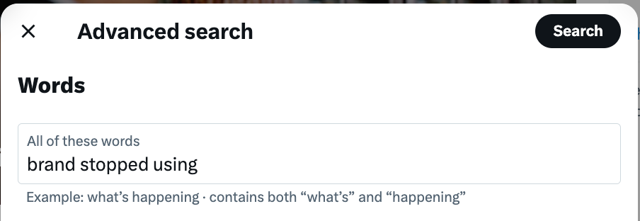 twitter advanced search for brands