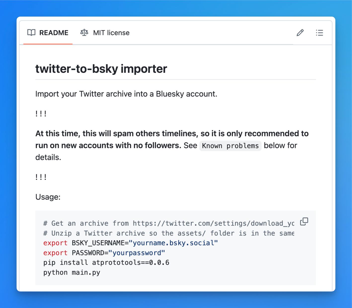import tweets from twitter to bluesky