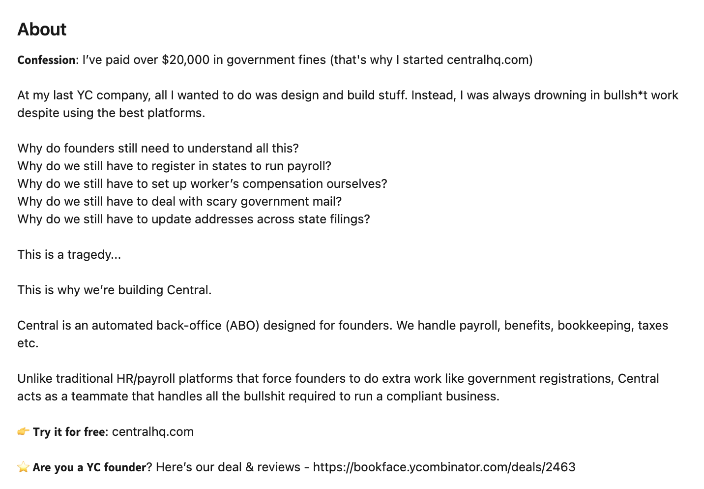 linkedin about section