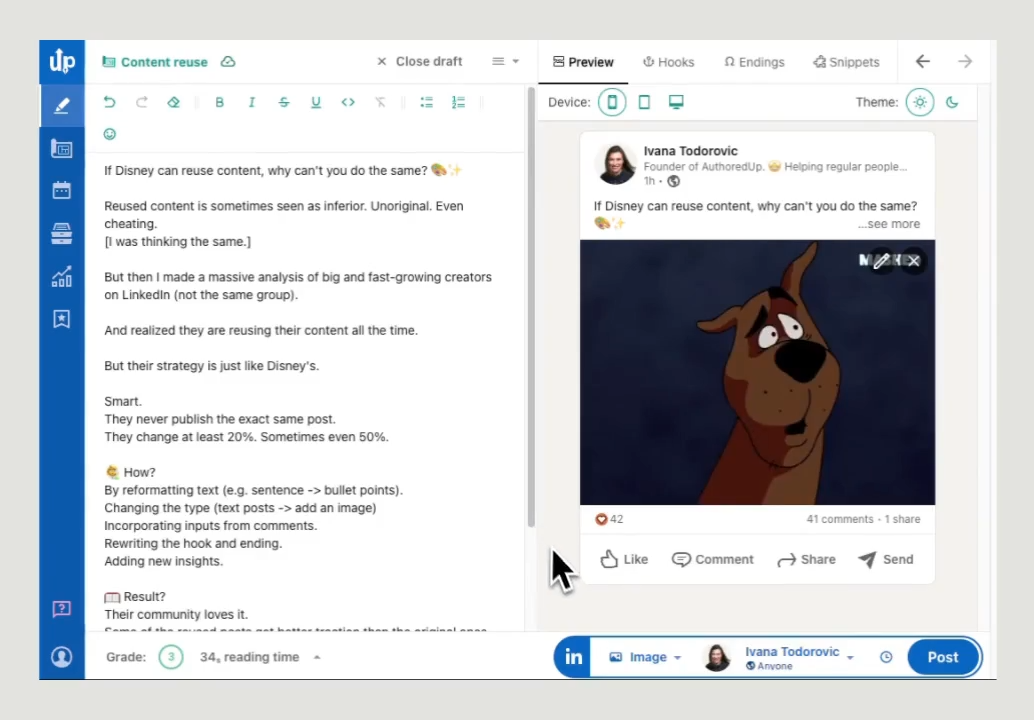 AuthoredUp's scheduler