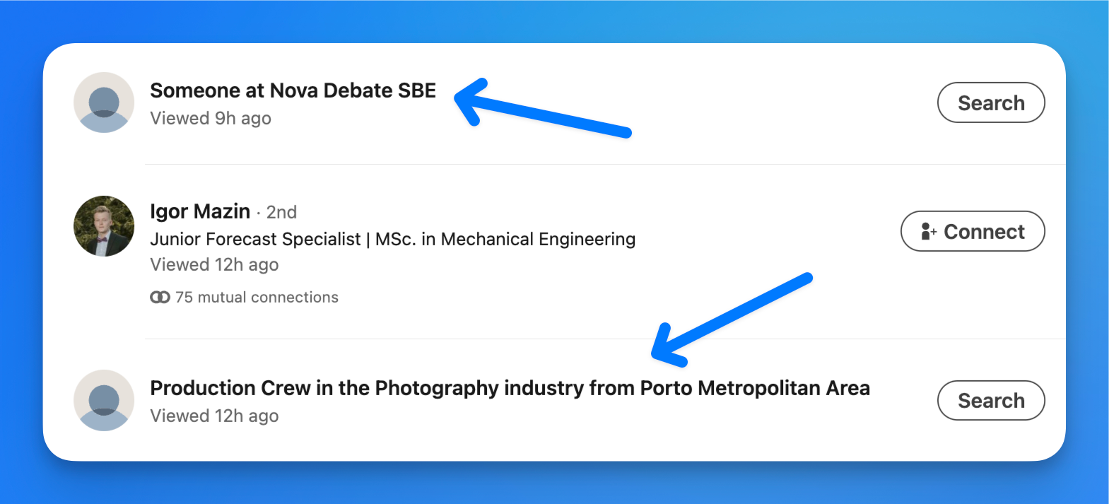 Semi private mode for linkedin profile views
