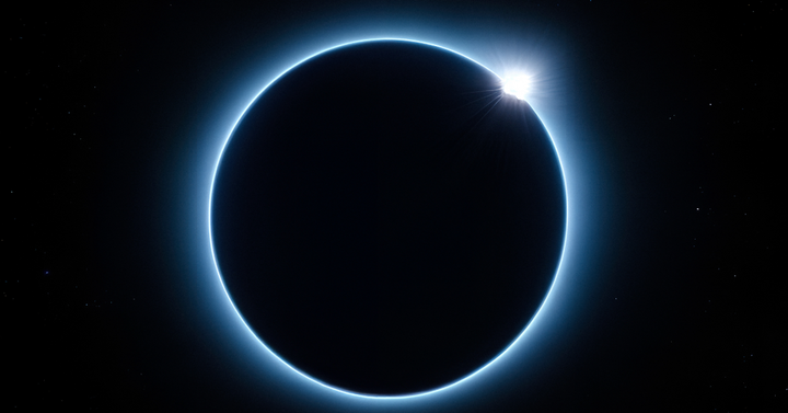 Image of eclipse against dark background