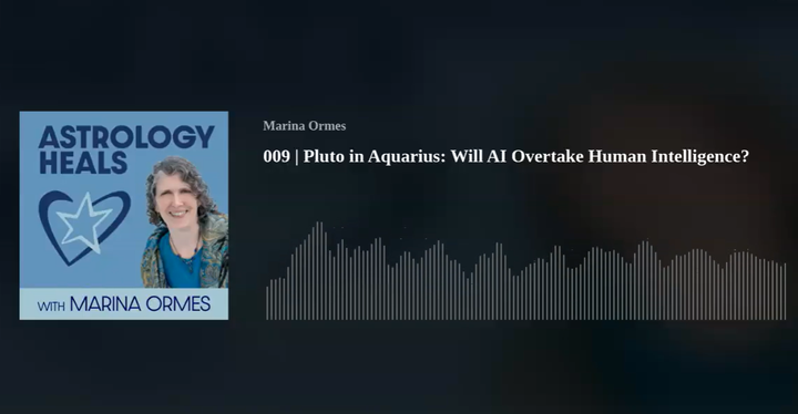 Visual representation of the Astrology Heals podcast, incorporating zodiac signs and the title in an engaging design.