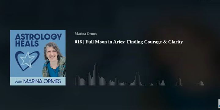 Visual representation of the Astrology Heals podcast, incorporating zodiac signs and the title in an engaging design.