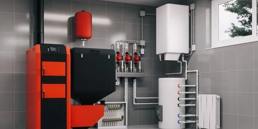 Pompa ciepła zintegrowana z piecem grzewczym i zamontowana w łazience