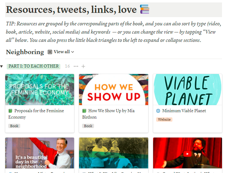 Neighboring links and starting a commune (maybe)