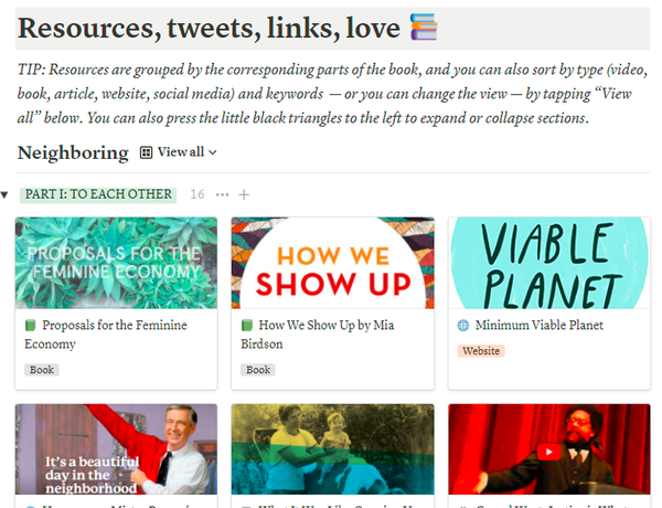 Neighboring links and starting a commune (maybe)