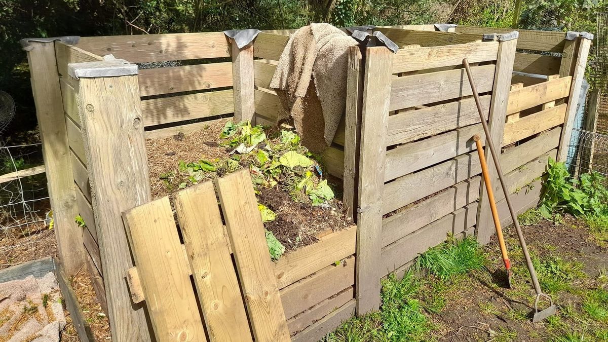 The compost bins