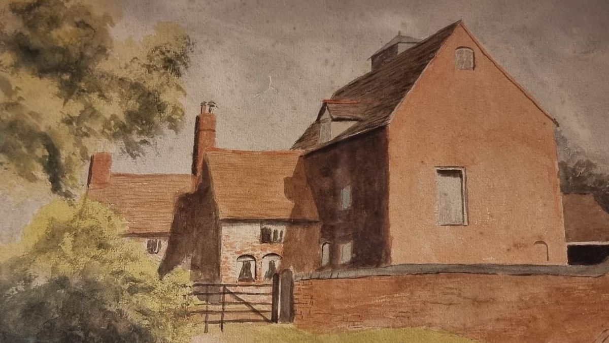 A painting of New Hall Mill by William H Rollitt