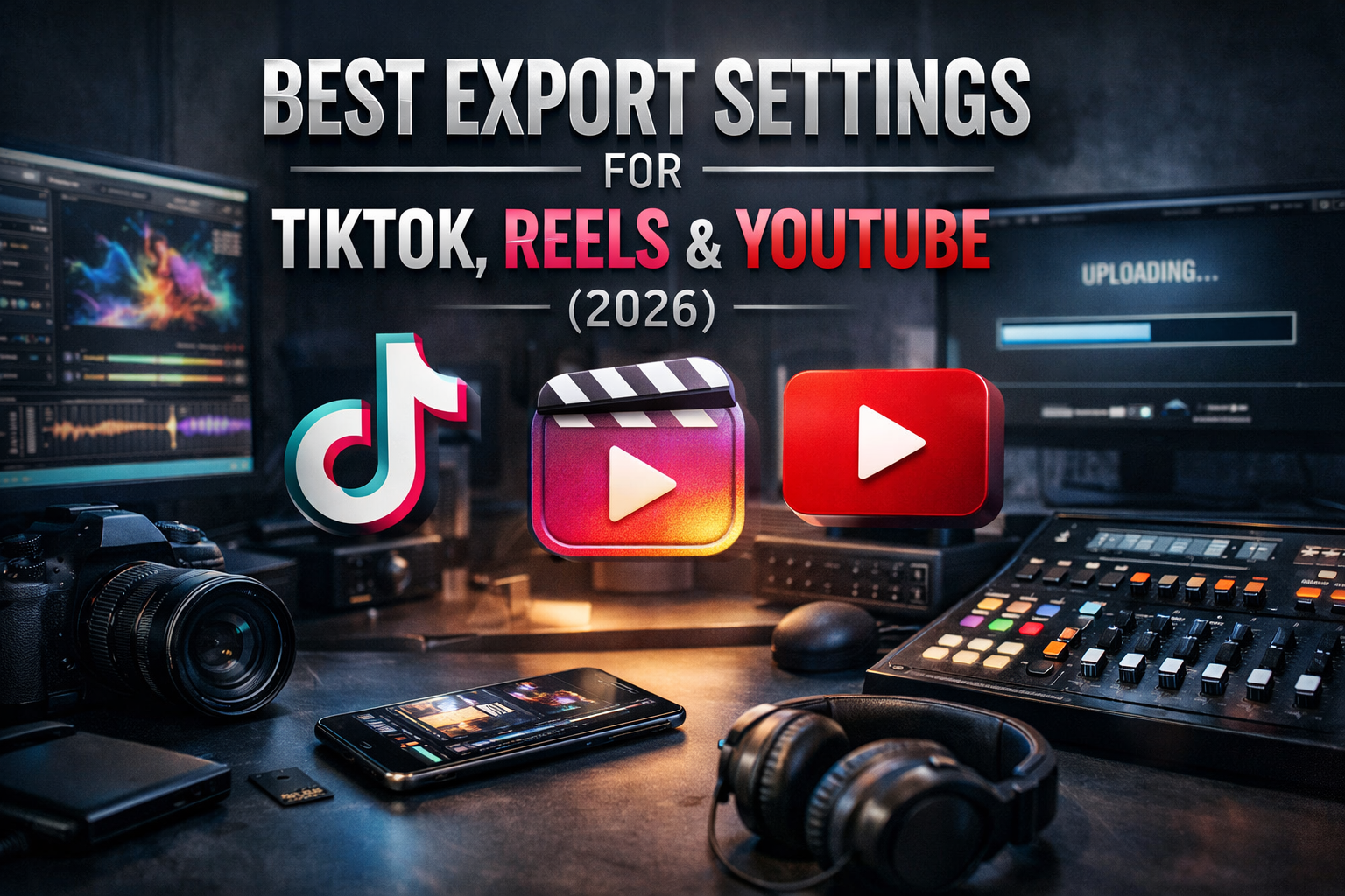 Best Export Settings for TikTok, Reels, and YouTube (2026)