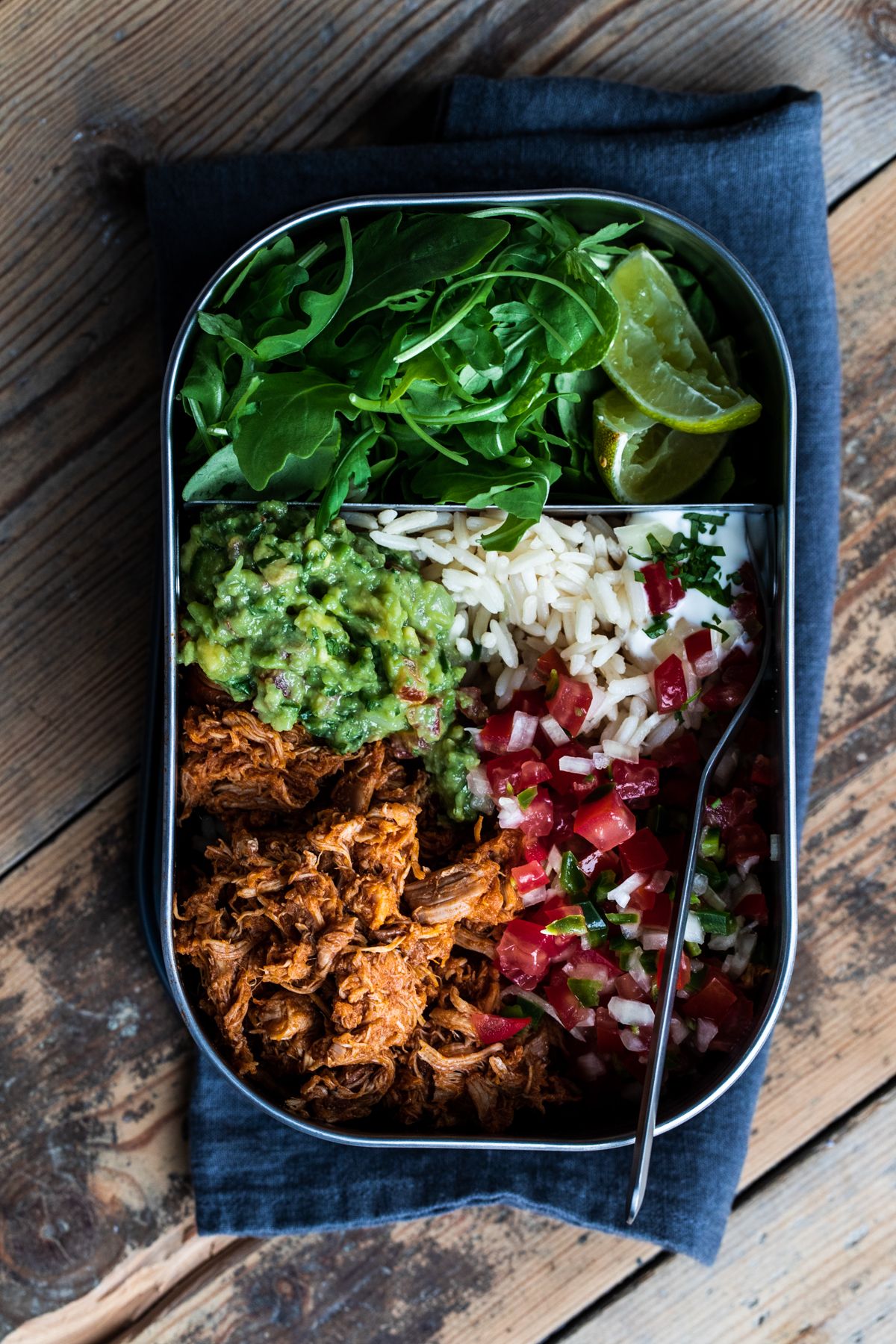 Slow Cooked Chipotle Chicken Lunch Box