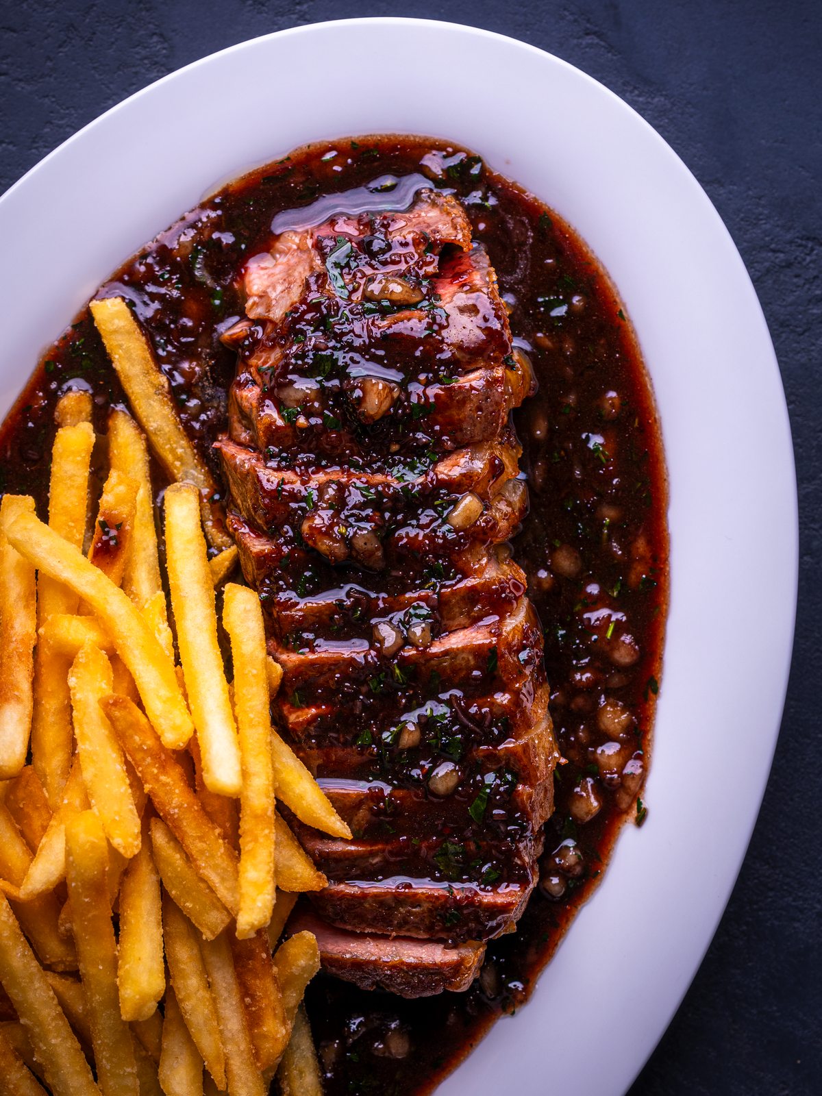 Steak with Bordelaise Sauce