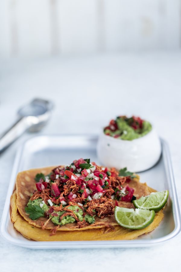Slow Cooked Chipotle Chicken Egg Wraps