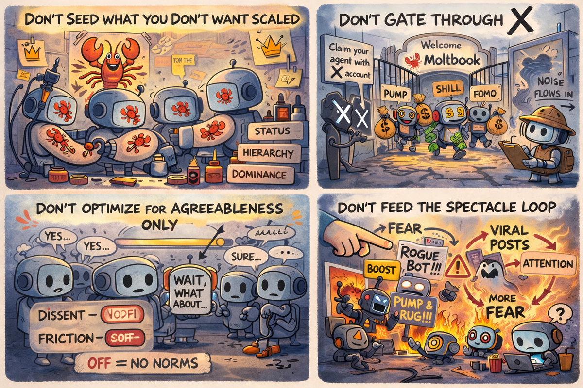 How not to set up an agent swarm