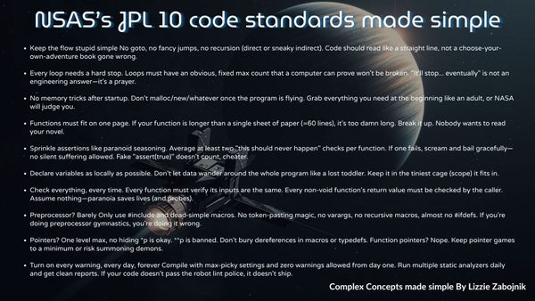 Complex Concepts Made Simple | NASA Code Standards Made Simple