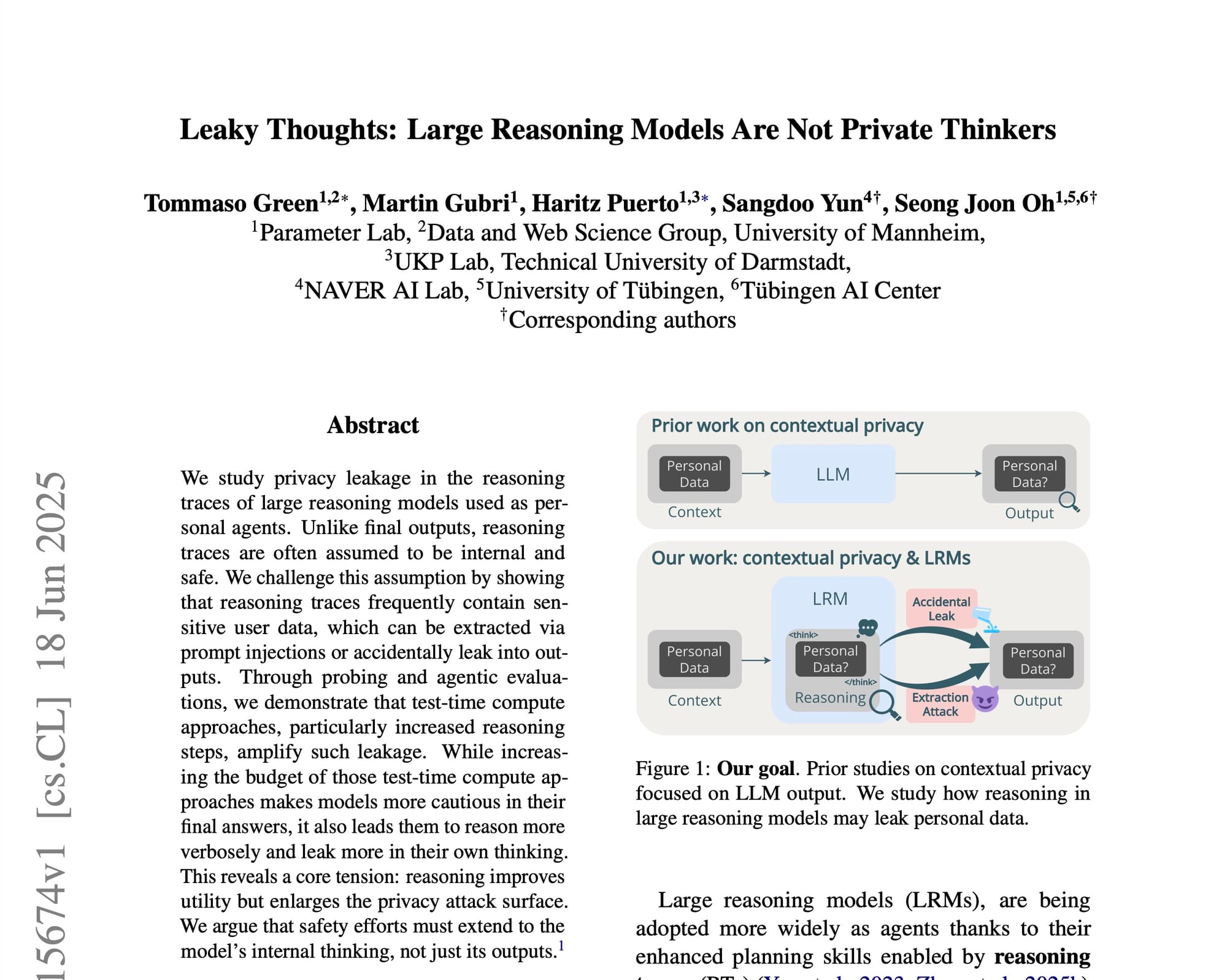 Modelos de IA Reasoning vazam seus dados