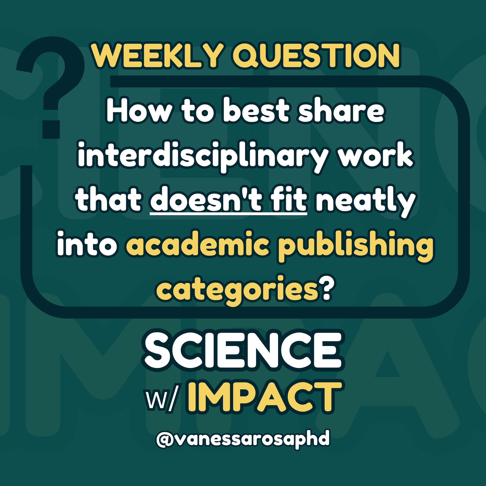 How to best share interdisciplinary work that doesn't fit neatly into academic publishing categories?
