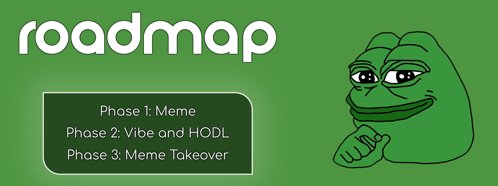 An image of pepe coin's marketing road map.