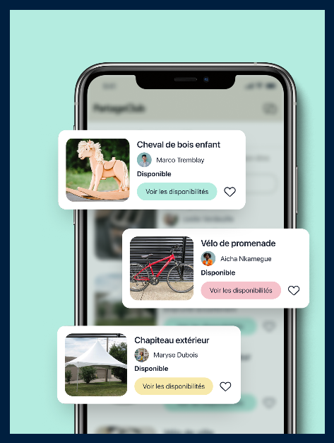 Partage Club: une page d'accueil comme je les aime