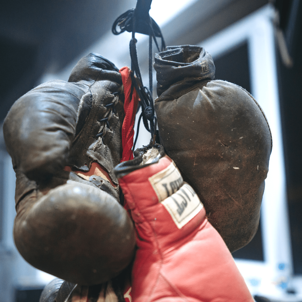 how to hang boxing gloves