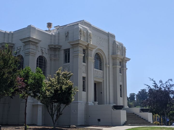 A photograph of the old Hayward City Hall
