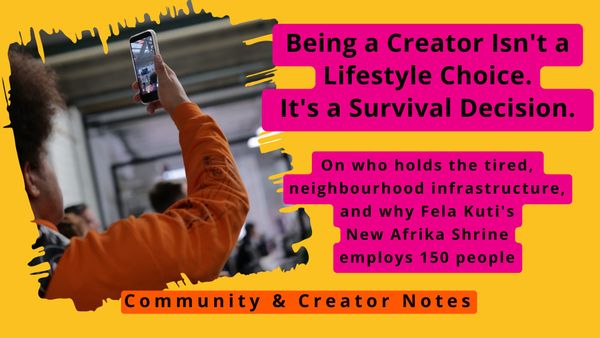 Being a Creator Isn't a Lifestyle Choice. It's a Survival Decision.