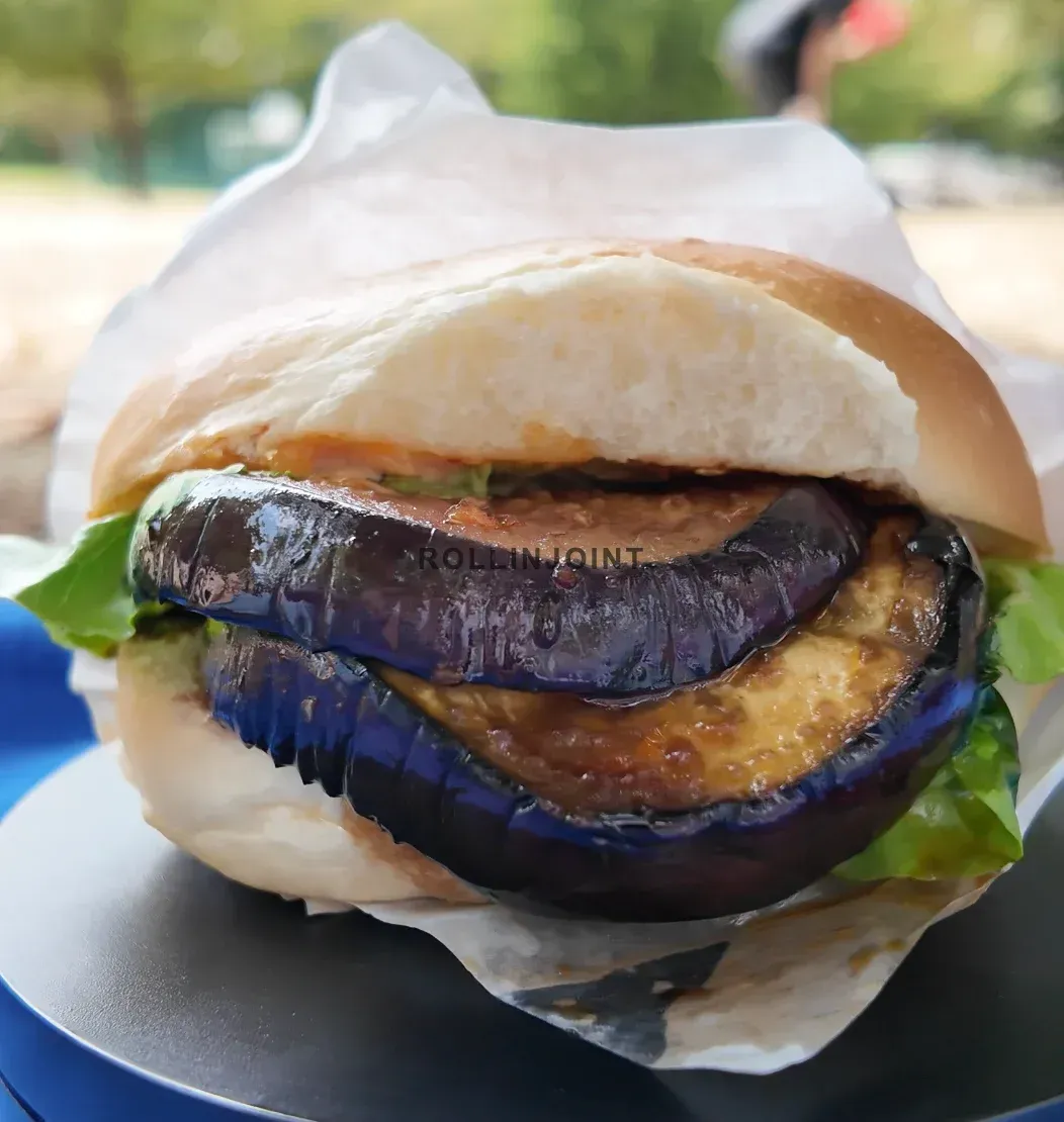 Aubergine Korean Sandwich at Jijigo, E9, London