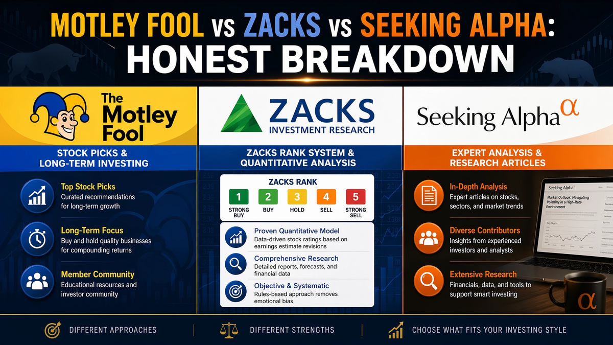Motley Fool vs Zacks vs Seeking Alpha: Honest Breakdown